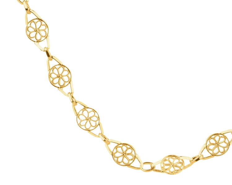 9 K Yellow Gold Necklace 