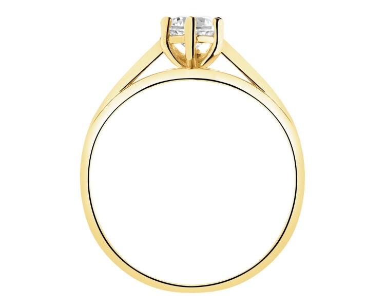 9 K Yellow Gold Ring with Cubic Zirconia