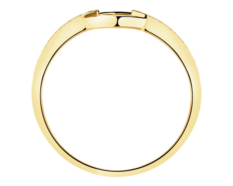 14 K Yellow Gold Ring with Cubic Zirconia