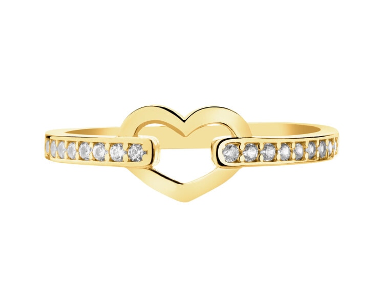 14 K Yellow Gold Ring with Cubic Zirconia