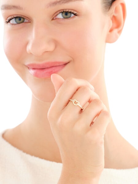 14 K Yellow Gold Ring with Cubic Zirconia