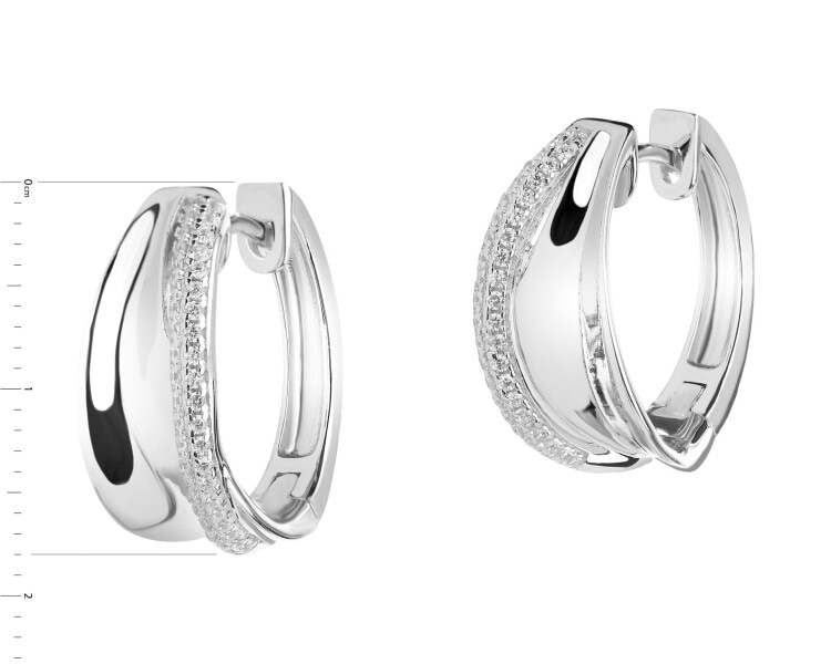 Kolczyki srebrne z cyrkoniami - koła