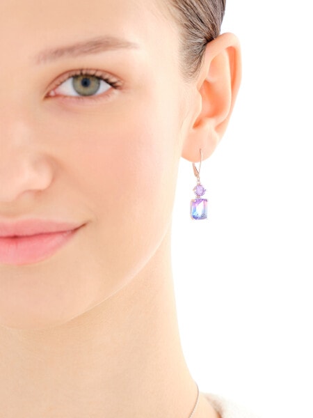 Rhodium Plated Silver Earrings with Cubic Zirconia