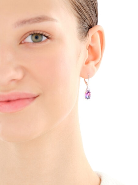 Stříbrné náušnice se zirkony a broušeným sklem