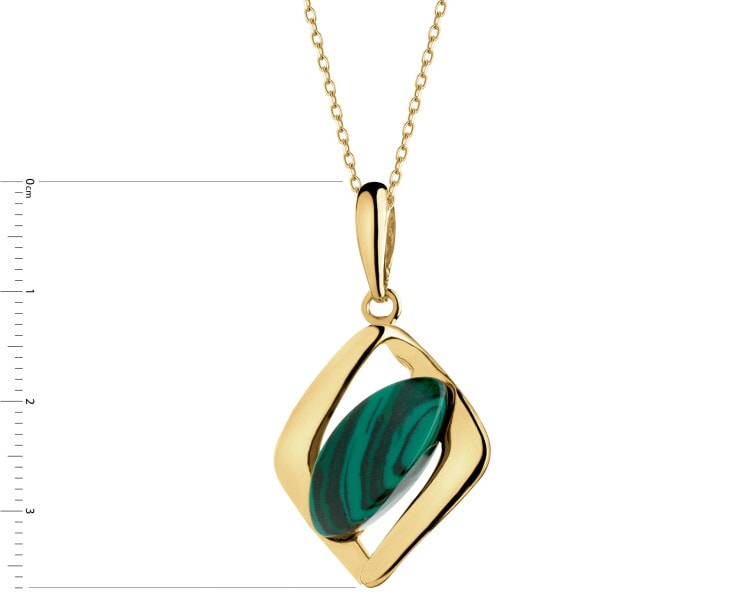 Stříbrný přívěsek se syntetickými malachity