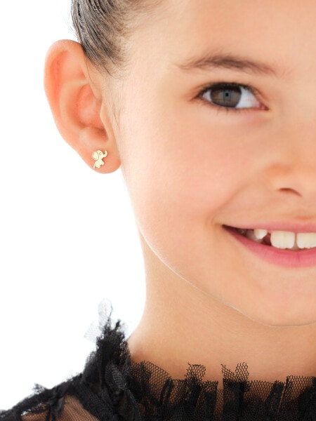 Złote kolczyki z cyrkoniami - słonie