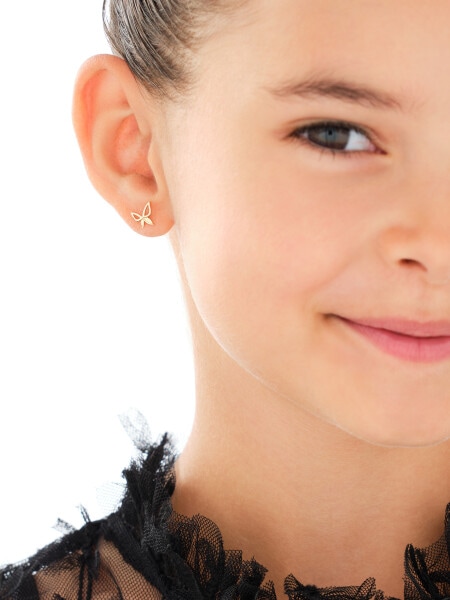 Złote kolczyki - motyle