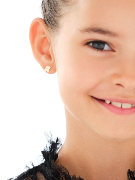 Złote kolczyki z cyrkoniami - słonie