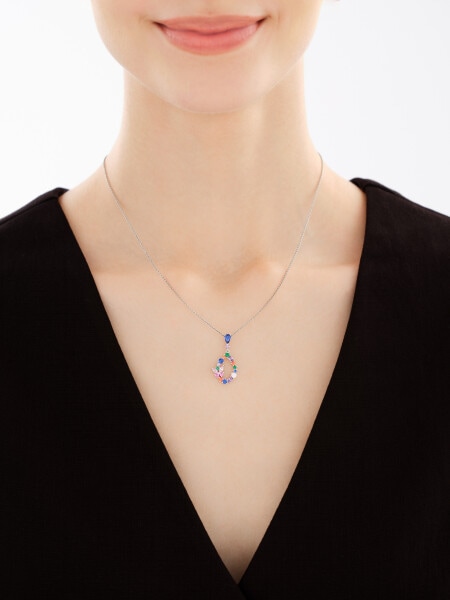 Stříbrný přívěsek s zirkony - motýl