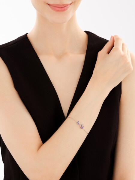 Rhodium-Plated Silver, Black Rhodium Bracelet with Cubic Zirconia