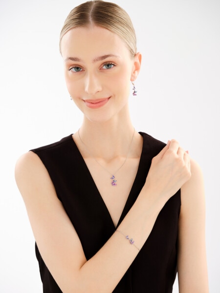 Rhodium-Plated Silver, Black Rhodium Bracelet with Cubic Zirconia