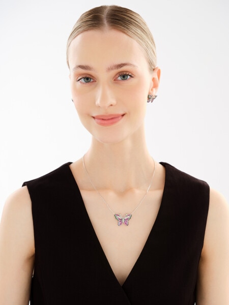 Rhodium-Plated Silver, Black Rhodium Earrings with Cubic Zirconia