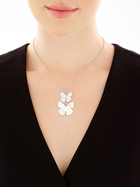 Rhodium Plated Silver Necklace