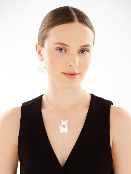 Rhodium Plated Silver Necklace