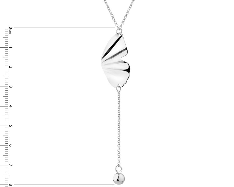 Naszyjnik srebrny - motyl