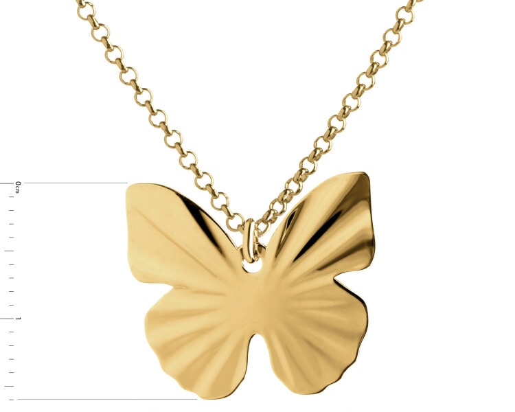 Naszyjnik srebrny - motyl