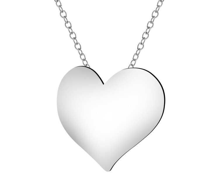 Naszyjnik srebrny - serce