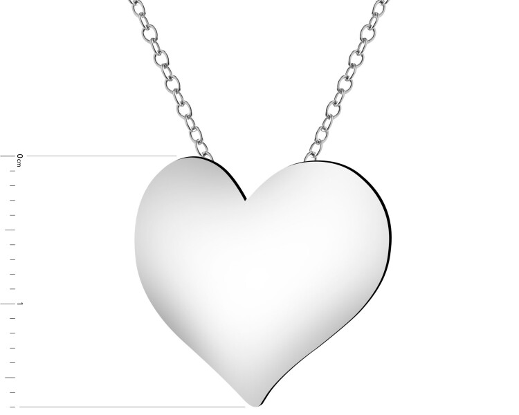 Naszyjnik srebrny - serce