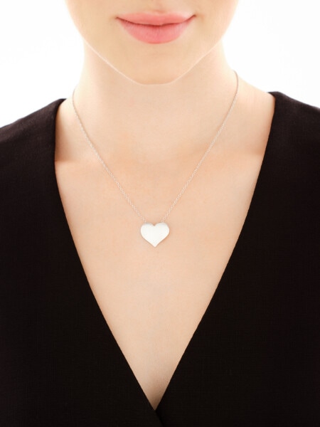 Naszyjnik srebrny - serce