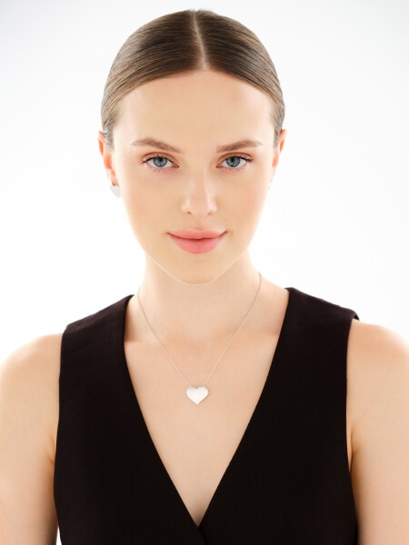 Naszyjnik srebrny - serce