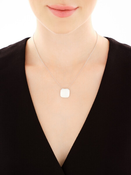 Naszyjnik srebrny - kwadrat