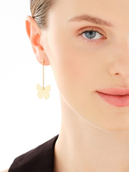Gold-Plated Silver Dangling Earring