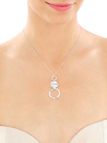 Naszyjnik srebrny - koła