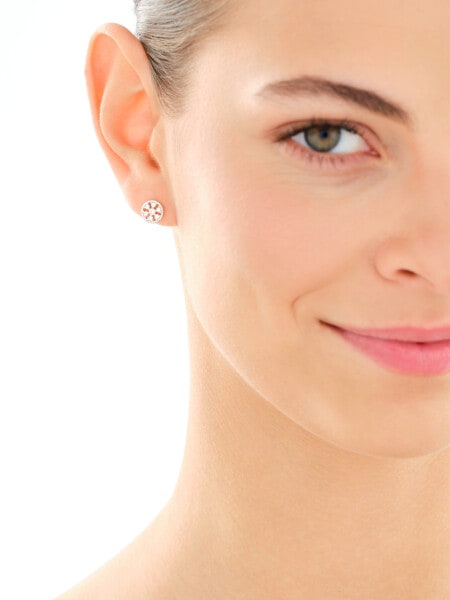 Kolczyki srebrne z cyrkoniami - rozety