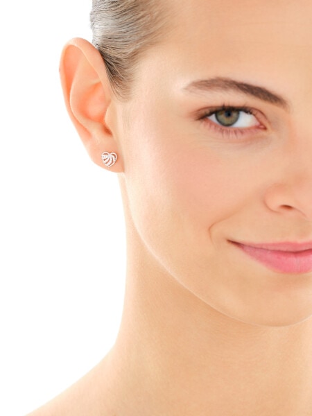 Rhodium Plated Silver Earrings with Cubic Zirconia