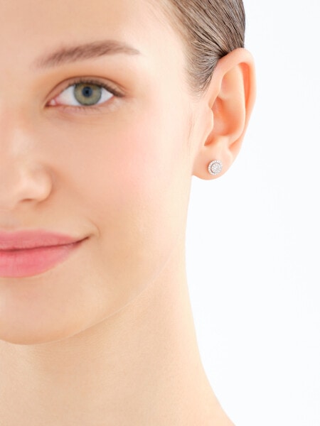 Rhodium Plated Silver Set with Cubic Zirconia