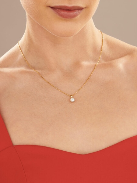 Přívěsek ze žlutého a bílého zlata s briliantem - SI2/H - 0,50 ct - ryzost 585