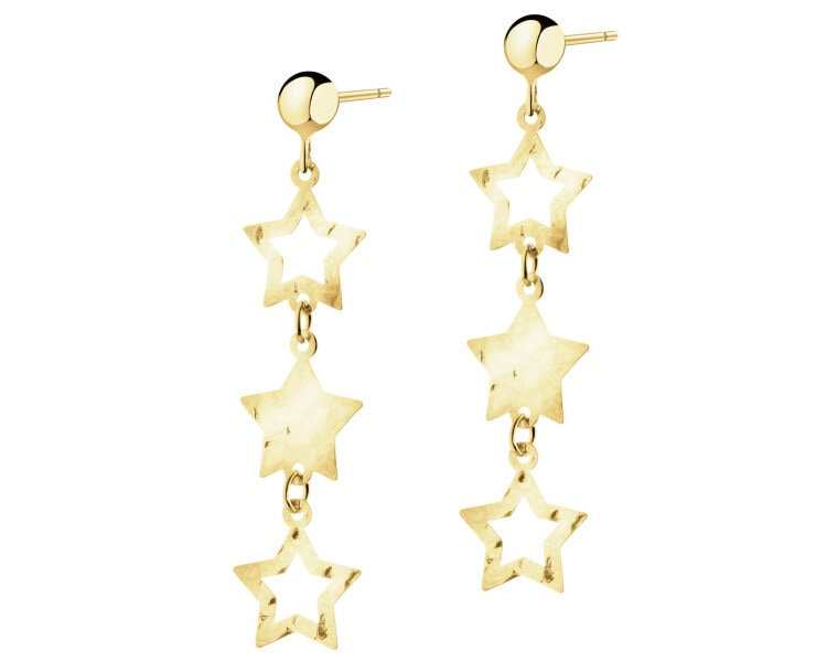 Złote kolczyki - gwiazdy