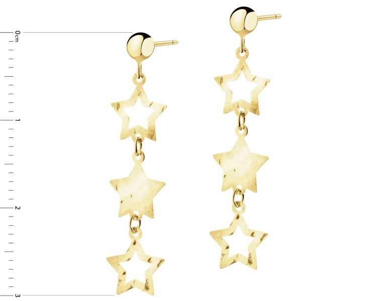 Złote kolczyki - gwiazdy