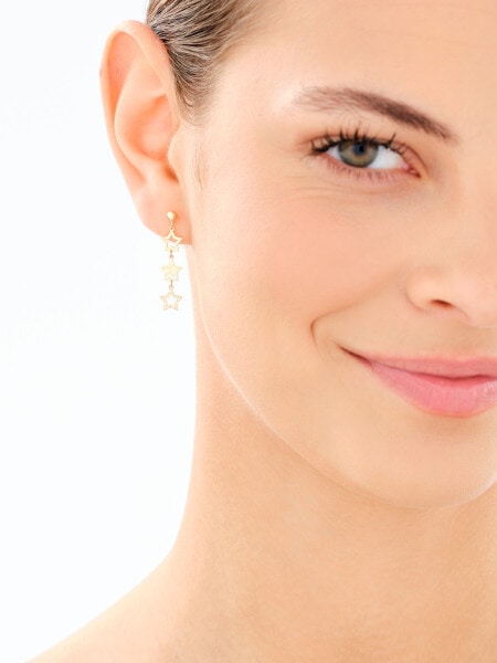 Złote kolczyki - gwiazdy