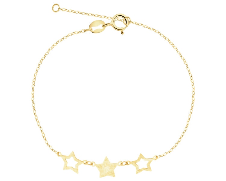 Złota bransoletka - gwiazdy