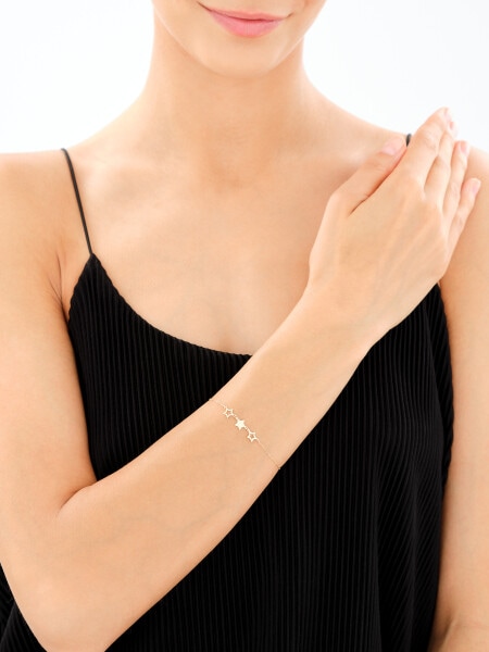 Złota bransoletka - gwiazdy