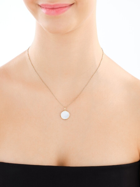 Złota zawieszka z masą perłową - drzewko