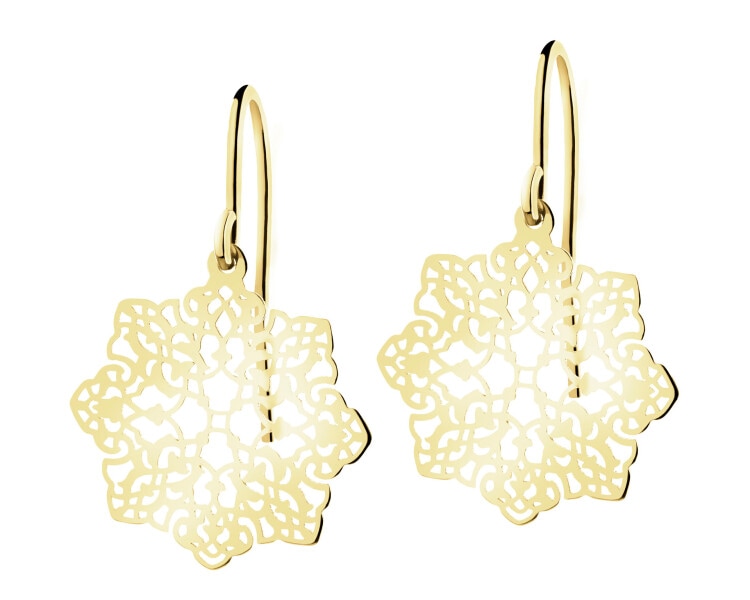 Złote kolczyki - rozety