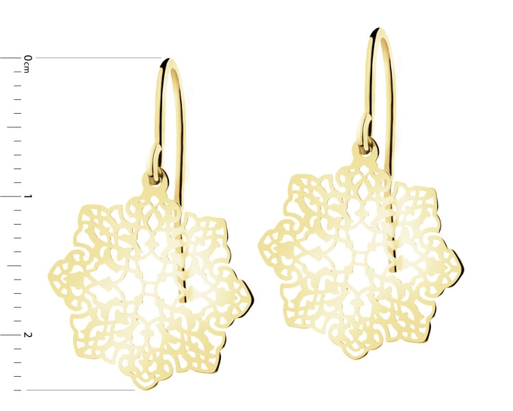 Złote kolczyki - rozety