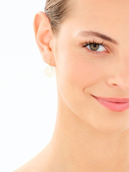 Złote kolczyki - rozety