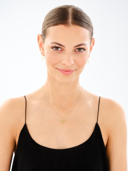 Złote kolczyki - rozety