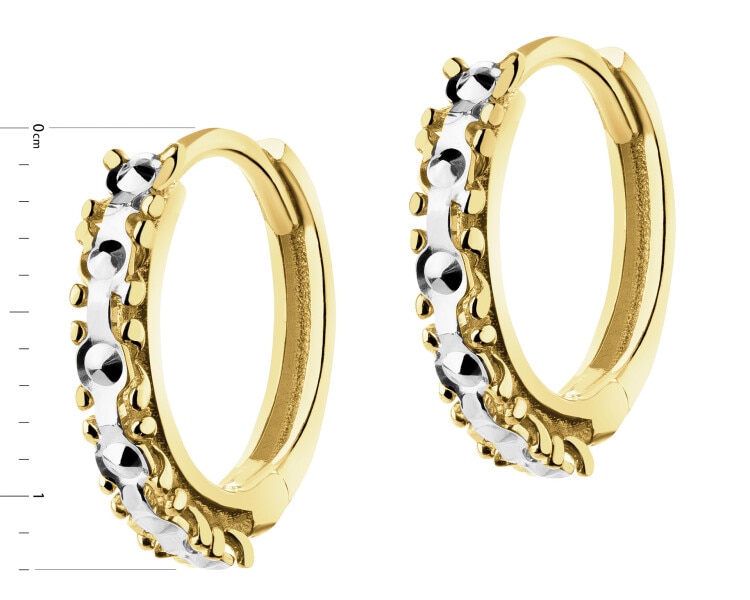 Złote kolczyki - koła