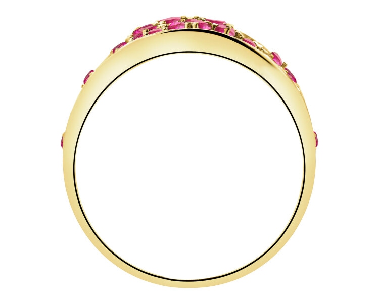 Złoty pierścionek z cyrkoniami