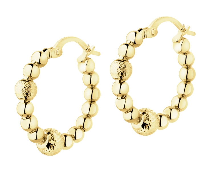 Złote kolczyki - koła