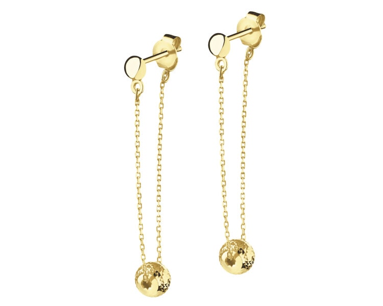 Złote kolczyki - kulki