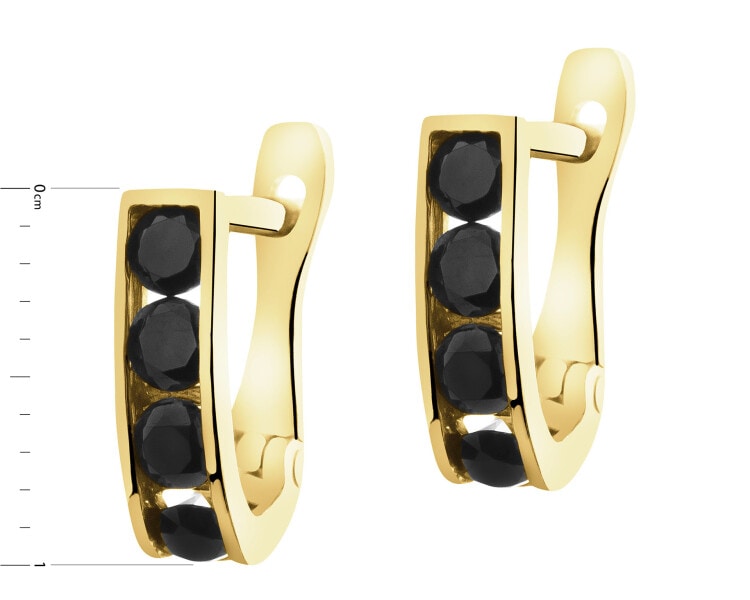 Złote kolczyki z cyrkoniami