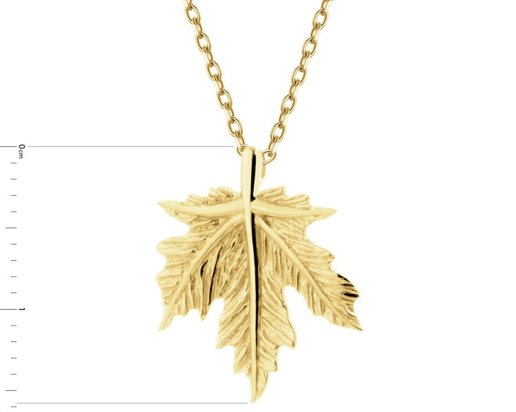 Złoty naszyjnik - liść klonu