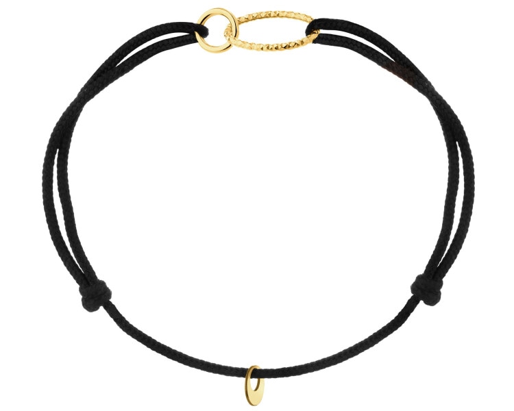 Bransoletka z elementami z żółtego złota