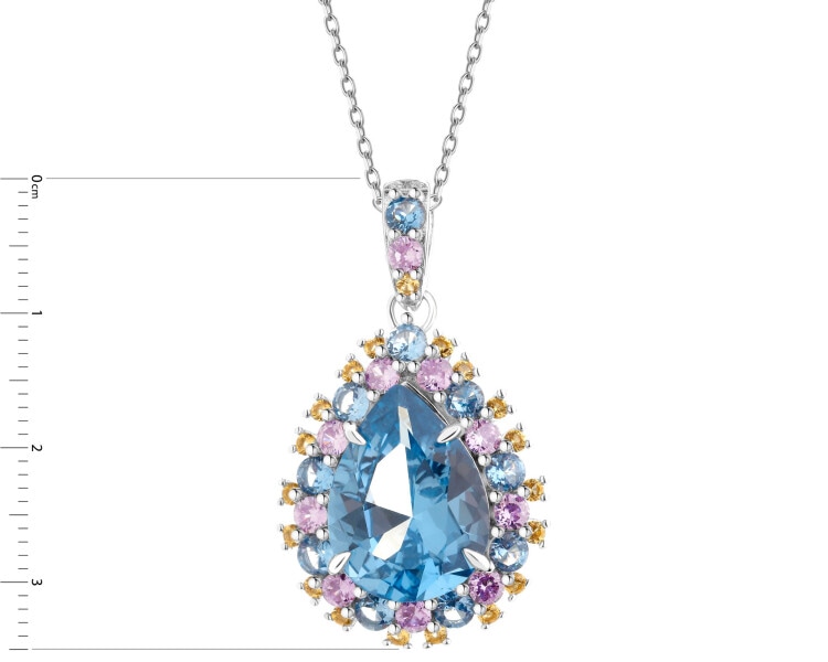 Zawieszka srebrna z cyrkoniami