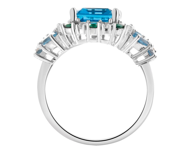 Stříbrný prsten se zirkony